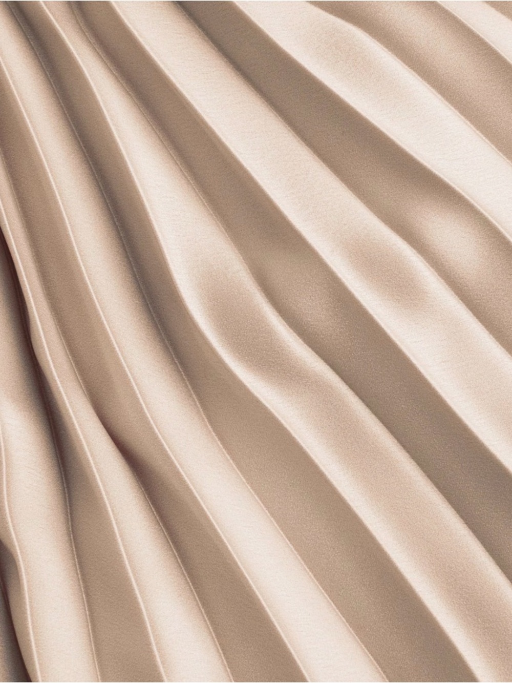 H&M Pleated Midi Skirt in Light Beige XL Like new - Picture 2 of 4